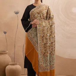 WEAVERS VILLA Women Floral Woven Design Shawl-picture-17