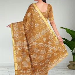 The Chennai Silks Floral Pure Cotton Handloom Saree image 2