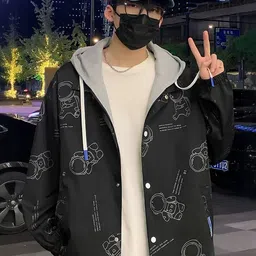 HERE&NOW Men Spread Collar Graphic Printed Tailored Jacket-picture-30