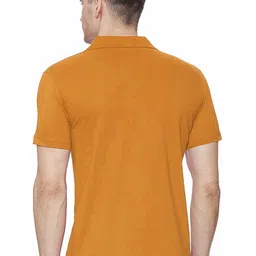 Bumchums Men Moisture Wicking Solid Polo Collar Cotton T-shirt image 2