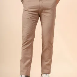 Cantabil Men Solid Comfort Regular Fit Mid-Rise Casual Linen Trouser-picture-20
