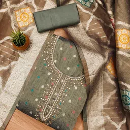 MANVAA Embellished Unstitched Dress Material-picture-20