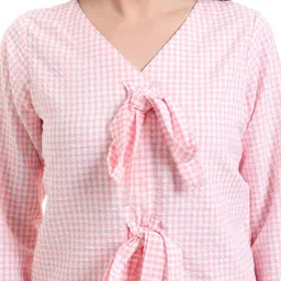 INGRID Checked Pure Cotton Top With Trousers Co-Ords image 3