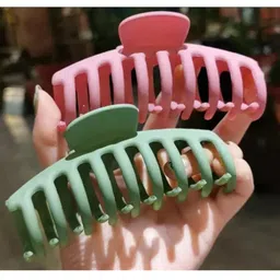 SH FSN Set of 6 Women Matt Finished Comb Shape Hair Claw Clip image 3