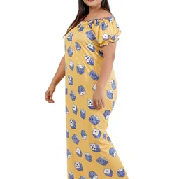 Gutthi Women Yellow Nightdress-picture-25