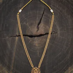 Kushal's Fashion Jewellery Copper Gold-Plated Antique Necklace-picture-29