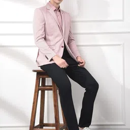 Crimsoune Club Checked Notched Lapel Single-Breasted Slim Fit Casual Blazers image 2