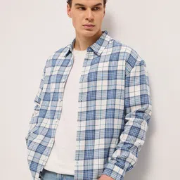 THE BEAR HOUSE Tartan Checked Flannel Long Sleeves Pure Cotton Shirt-picture-37