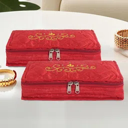 Aura Red Set of 2 Regular Jewellery Organiser Organisers-picture-31