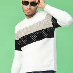 V-Mart Men Colourblocked Pullover image 4