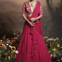 The Front Row Embellished Ready to Wear Lehenga & Blouse With Dupatta-picture-38