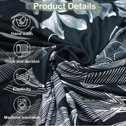 Lukzer Blue 22 Pieces Self Design Sofa Cover With Cushion Covers & Anti slip Foam Sticks image 5