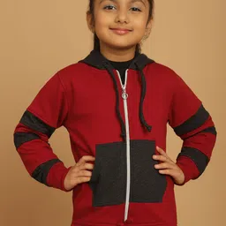 MINI & MING Girls Colourblocked Hooded Sweatshirt-image-98