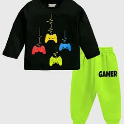 KUCHIPOO Boys Printed T-shirt with Pyjamas image 3