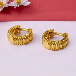 SHREE KRISHNA SHOPPING Women Brass Gold-Plated Hoop Earring-picture-39