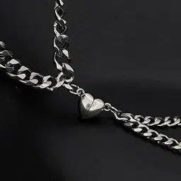 Teeragaj Unisex 2 Silver-Plated Link Bracelet image 3