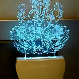 1ST TIME White & Transparent 3D Illusion LED Plug Night Lamps-picture-19