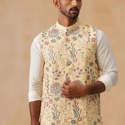 jompers Floral Print Men Waistcoat image 1
