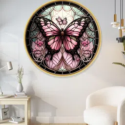Livin'luxe Pink MDF Other Wall Paintings-picture-16
