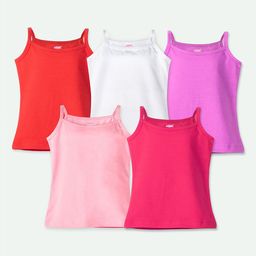 ariel Kids Girls Pack Of 5 Camisoles-picture-22