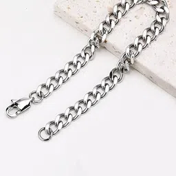 Peora Men Silver-Plated Link Bracelet image 1