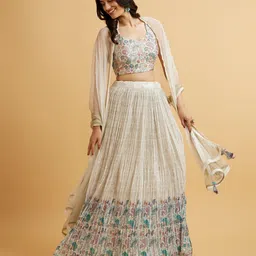 MOHEY Women Printed Lehenga & Blouse With Dupatta-picture-21