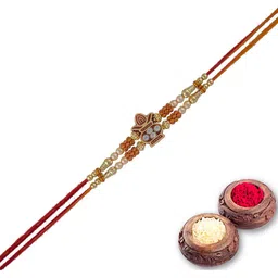 MEIRA JEWELLERY Rakhi With Greeting Card & Roli Chawal-picture-38