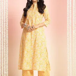 GoSriKi Floral Printed Straight Kurta With Palazzo-picture-34