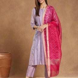 Fabindia Geometric Woven Design Cotton Silk Dupatta With Zari-picture-12