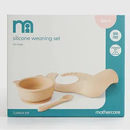 mothercare Set of 3 Kids First Stage Silicone Weaning Utensils Set-image-6