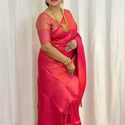 SWEETPEL Woven Design Zari Banarasi Saree image 2