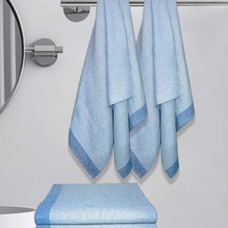 Athom Living Astar Blue 5 Pieces 210 GSM Cotton Bath Towel-picture-8