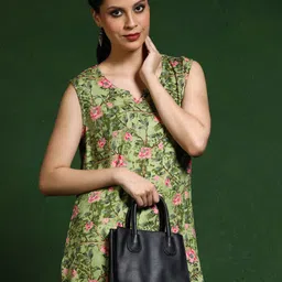 Jaipur Kurti Women Floral Printed Straight Calf Length Kurta-image-46