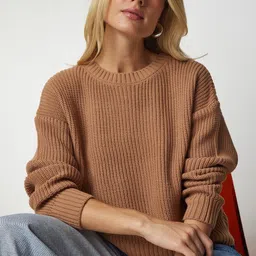 Happiness istanbul Women Ribbed Pullover-picture-21
