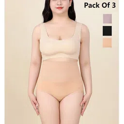 AREEVANZ Pack Of 3 Tummy & Thigh Shaper Seamless Shapewear-picture-21