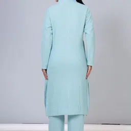 The Zigar Studio Women Ethnic Motifs Embroidered Kurta with Trousers image 3