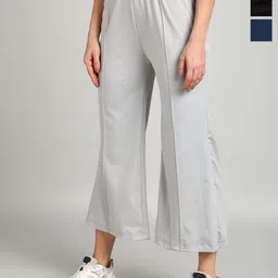 PAAVKI Pack Of 3 Loose-Fit Mid-Rise Trousers-picture-36
