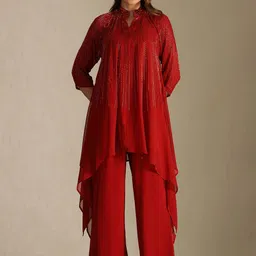 Soch Embellished Mandarin Collar Tunic With Trousers-picture-40