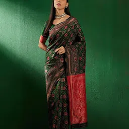 Maroosh Ethnic Motifs Zari Banarasi Saree-picture-26