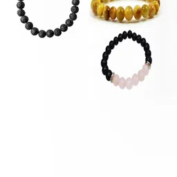 Divine souvenirs Unisex Set Of 3 Artificial Beaded Elasticated Bracelets-picture-17