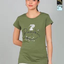 PAAVKI Women Pack of 3 Typography Printed Round Neck Short Sleeves Cotton T-shirts-image-47