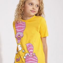 Vero Moda Girls Graphic Printed Round Neck Cotton T-Shirt-image-39