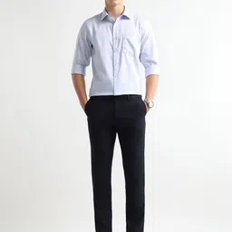 Arrow Men Grid Tattersall Checked Spread Collar Cotton Formal Shirt image 3