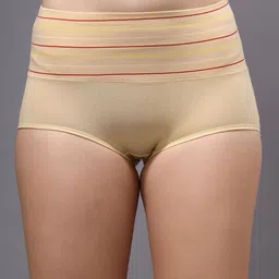 BRACHY Pack Of 3 Striped High-rise Hipster Briefs COM3_76BRIEFB2-M-Lavender,Purple,Nude image 3