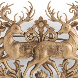 COSA NOSTRAA Men Twin Deer Statement Brooch image 2