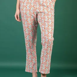 V-Mart Women Floral Printed Mid-Rise Lounge Pants-image-25