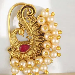 vivastri Gold Plated Alloy Nath Nose Pins-picture-41
