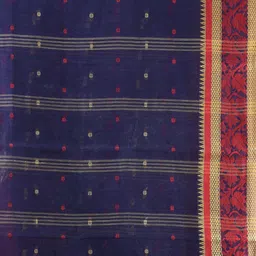 TANTLOOM Ethnic Motifs Woven Design Pure Cotton Taant Saree image 4