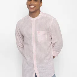 AMERICAN EAGLE OUTFITTERS Vertical Band Collar Cotton Linen Shirt-picture-13