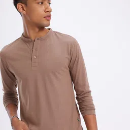 glitchez Effortless Style Henley Neck Regular Fit T-shirt-picture-11